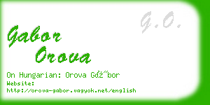 gabor orova business card